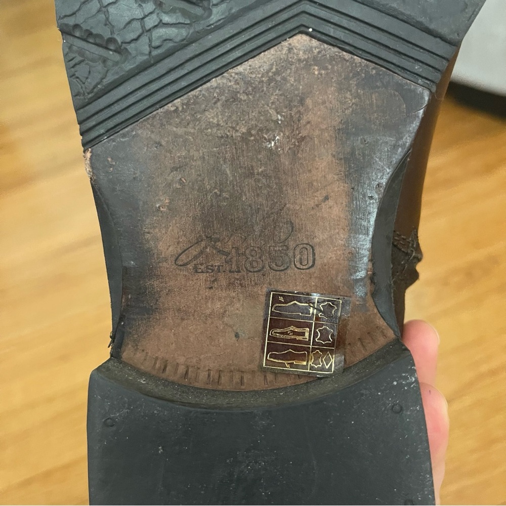 Men’s Leather J&M Johnston & Murphy Slip on Side Zipper Boots Size 9.5 - Picture 6 of 12